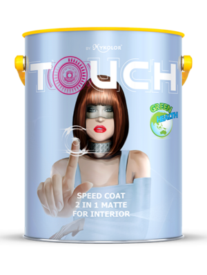 Sơn nội thất cao cấp đa năng 2 trong 1 láng mịn MYKOLOR TOUCH SPEED COAT 2 IN 1 MATTE FOR INTERIOR 