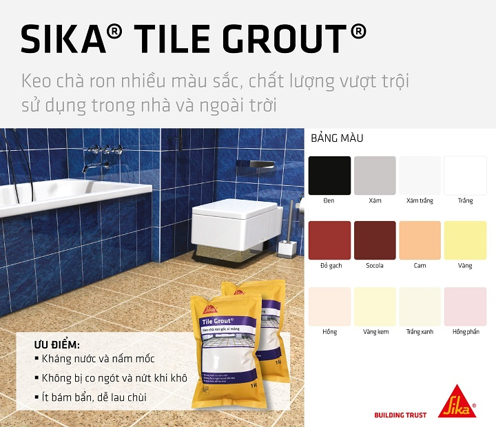 Bột chà ron chống thấm SIKA TILEGROUT 